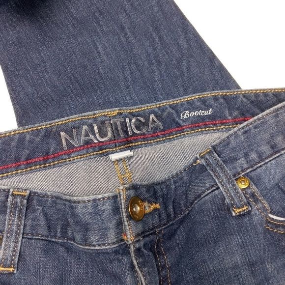 Nautica bootcut jeans ropes boating pants women's 6x28 embroidered 5 pockets - Picture 11 of 16